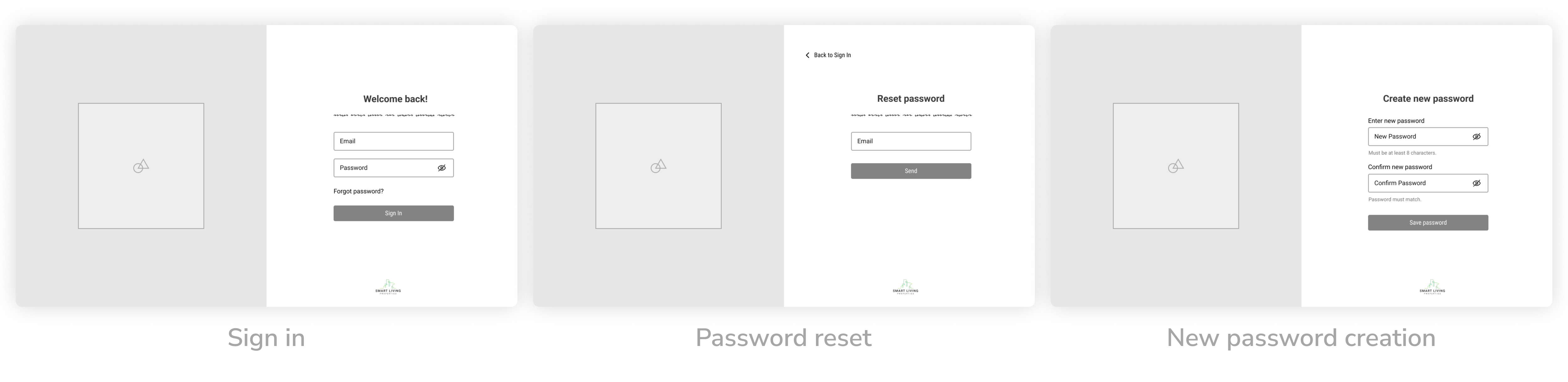 SLP admin portal wireframes